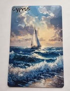 Magnes na lodówkę Cypr Cyprus Morze Śródziemne żaglówka Rejs Żagiel(34)
