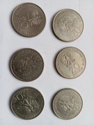 50, 500, 10000 złotych zestaw 6 sztuk 1980-1990