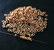 beading Koraliki Miyuki Spacer/ oponki 3mm/ 24kt gold light plated 4g