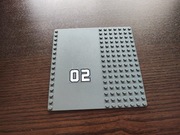 Lego baseplate / szara płytka 30225pb06 od zestawu 7945 City Straż pożarna