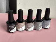 Zestaw lakiery żelowe nowe szare czarne kolory 5 szt