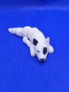 Brelok do kluczy w kształcie pieska Bulterier