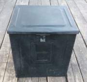 Metalowa skrzynka warsztatowa 20l PRL uchwyty do przenoszenia