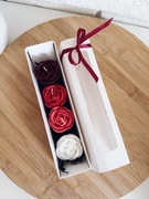 Box mini różyczki - świece sojowe 