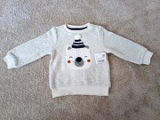 Biały sweter świąteczny bluza zimowa miś rozm.80 Christmas Święta