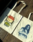 Torby bawełniane torebki tote bag bawełna billie eilish hello kitty 