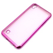 Etui BUMPER GLOSSY TPU do telefonu LG X POWER różowy