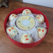 Komplet Filiżanek z podstawikami 6 + 6 Lubiana Poland z PRL  