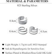 SLUYNZ Kolczyki ze srebra wysokiej próby 925 nr2