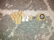 Pixel Keyspinner + Flexi Ryba – Combo w kolorze Kościanym (Bone) Wydruk 3D