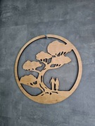 Drewniana dekoracja na ścianę – drzewo życia różne rodzaje 20cm / 3mm