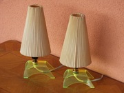 Szkło Uranowe 2x stylowa Lampa Czechy 1960r Art De
