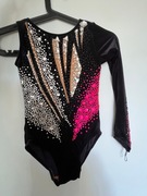 Strój startowy gimnastyka artystyczna 128 134 przekątna 53cm welur