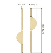 Zestaw 4 uchwytów do szafy, szczotkowane aluminium, kolor złoty, 32cm