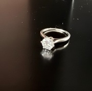 Pierścionek soliter z brylantem 0,99ct białe złoto p 750 roz52