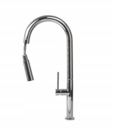 Bateria do Zlewu Kuchenna z Wyciąganą Wylewką Stalowa Solidna