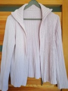 Sweter damski golf rozpinany CECIL pudrowy róż.