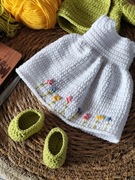 Ubranka dla lalki, sukienka, kurtka, buty, handmade, prezent , urodziny