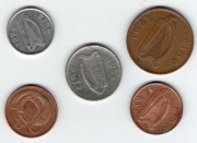 Irlandia. Republika Irlandii (Éire)  Monety obiegowe 5szt.