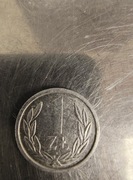 Destrukt moneta 1zł 1990