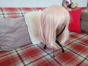 Peruka różowa krótka Okita Souji Fate/Type Redline