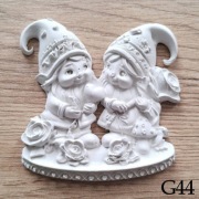 Romantyczne krasnoludki figurka do malowania dla dzieci magnes 3D z gipsu