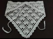 Chustka ażurowa bandana ok 57x27 biała