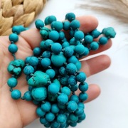 Zestaw komplet biżuterii korali korale kolczyki turkusowe turkus niebieski 