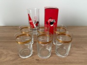 Zestaw. Szklanka Coca-Cola + literatki 6 sztuk