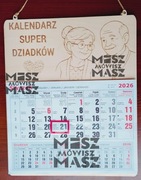Kalendarz drewniany SUPER dziadków dzień babci dziadka 2026 #MiszMówiszMasz