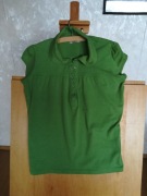 Bluzka zielona z kołnierzykiem