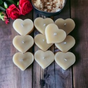 Świece z wosku pszczelego serce 