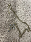 Łańcuszek krzyżyk krzyż stal nierdzewna diamenty diamenciki