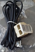 Kabel telefon stacjonarny+adapter 2 kabli telefon