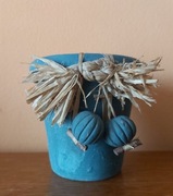 Kubek doniczka gliniana filiżanka hand made decoupage w prowansalskim styl.