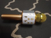 Mikrofon bezprzewodowy Karaoke Bluetooth Złoty