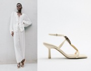 ZARA sandały szpilki gladiatorki NOWE 100% skóra naturalna 37