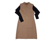 Hallhuber Sukienka Wełna Kaszmir Camel 36 S Wool Cashmere Quiet Luxury BDB