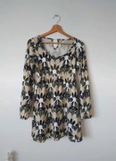 Zielona tunika we wzory kwiaty zielona sukienka bawełniana Cherokee 38 M