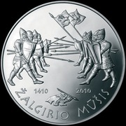 600. rocznica bitwy pod Grunwaldem rok 2010 Litwa 50 litów etui