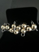 Czeburaszki wolframowe okrągłe złote 1g