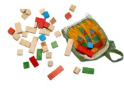 KOLEKCJONERSKIE DREWNIANE KLOCKI - ZABAWKA PRL  SPÓŁDZIELNIA ZORKA - UNIKAT