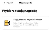 Kupon rabatowy na paliwo miles+ tankowanie circle k 50gr/l