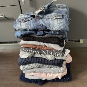 Zestaw 14 sztuk - swetry kardigany kurtki jeansowe M / L