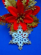 Szydełkowa gwiazdka śnieżynka zawieszka ozdoba na choinkę, śnieżynki 