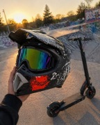 Kask pełny fullface rozmiar S Enduro Hulajnoga Rower Cross Gogle Dziecko 