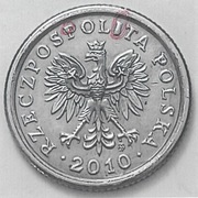 20 gr groszy 2010 r. destrukt - grube " i " w RZECZPOSPOLITA .....