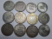 5 Monety srebrne 200 zł XXX PRL MAPKA 1974 srebro 12szt