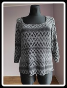 Jonden Bluzka ze świecidełkami czarno-biała 42 XL