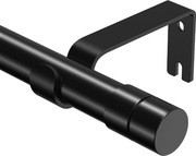 Karnisz pojedynczy czarny 81-280 cm